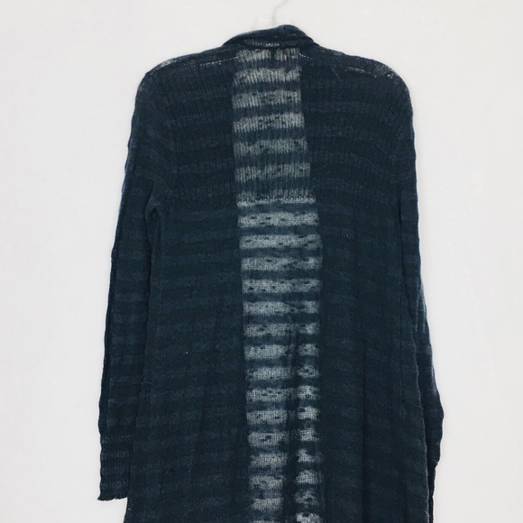 Free People Blue Knit Semi Sheer Long Cardigan S - Picture 6 of 8